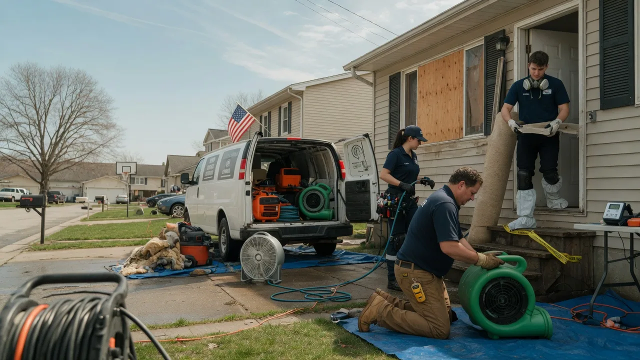 Water Damage Restoration in De Land, IL near me